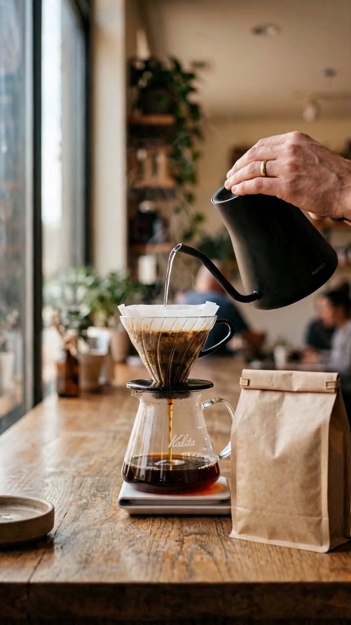 Coffee product ad still frame